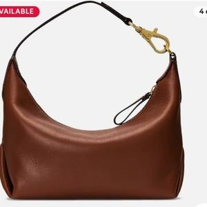 Lauren Ralph Lauren Brown Shoulder Bag with Gold Accent